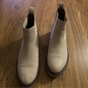 Caslon Cream Ankle Boots